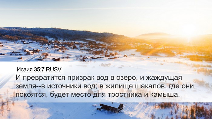 Исаия 35:7 RUSV Bible Verse Image