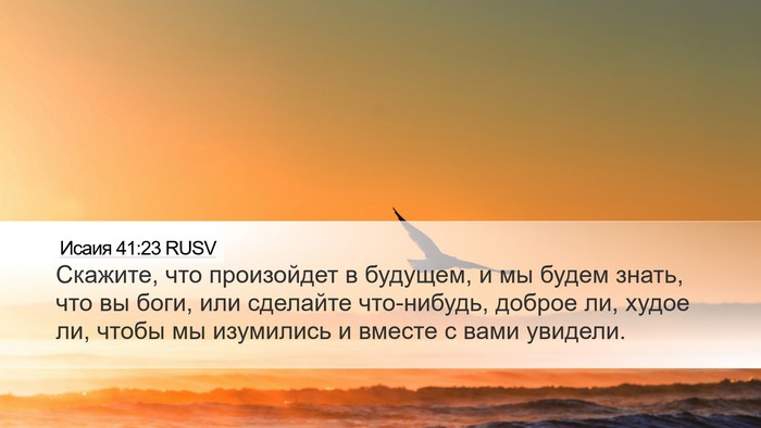 Исаия 41:23 RUSV Bible Verse Image