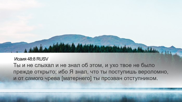 Исаия 48:8 RUSV Bible Verse Image