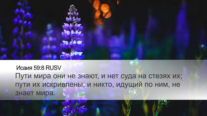 Исаия 59:8 RUSV Bible Verse Image