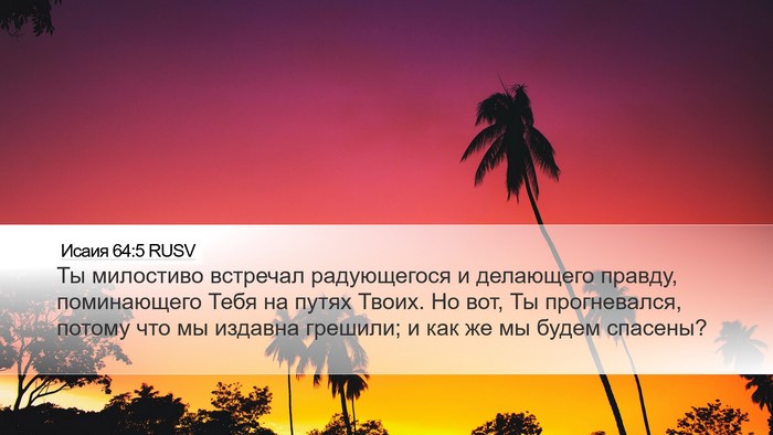 Исаия 64:5 RUSV Bible Verse Image