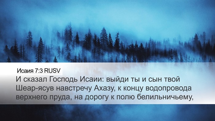 Исаия 7:3 RUSV Bible Verse Image