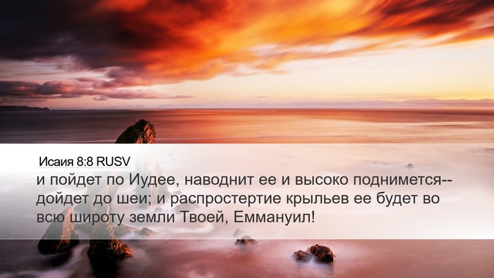 Исаия 8:8 RUSV Bible Verse Image
