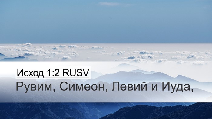 Исход 1:2 RUSV Bible Verse Image