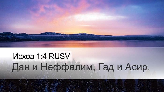 Исход 1:4 RUSV Desktop Wallpaper - Дан и Неффалим, Гад и - Desktop Bible Verse Wallpaper