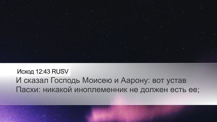 Исход 12:43 RUSV Bible Verse Image