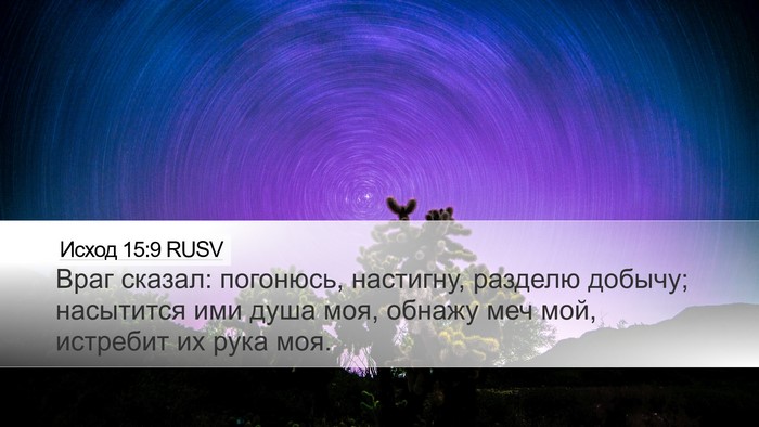 Исход 15:9 RUSV Bible Verse Image