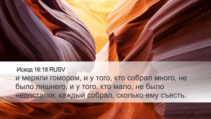 Исход 16:18 RUSV Bible Verse Image