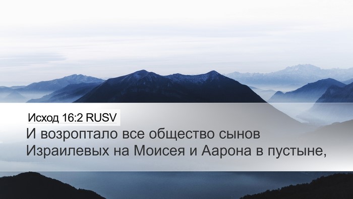 Исход 16:2 RUSV Bible Verse Image