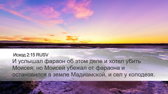 Исход 2:15 RUSV Desktop Wallpaper - И услышал фараон об этом - Desktop Bible Verse Wallpaper
