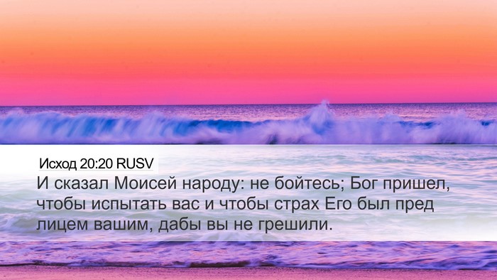 Исход 20:20 RUSV Bible Verse Image