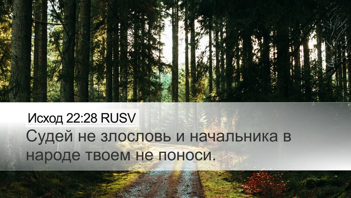 Исход 22:28 RUSV Bible Verse Image