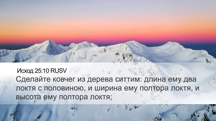 Исход 25:10 RUSV Bible Verse Image