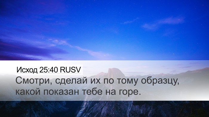 Исход 25:40 RUSV Bible Verse Image