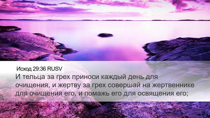Исход 29:36 RUSV Bible Verse Image