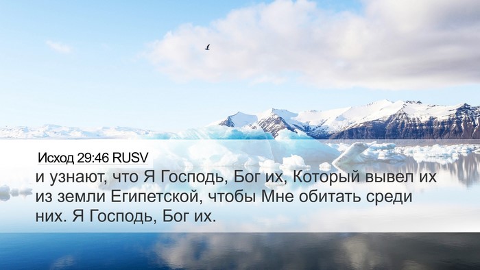 Исход 29:46 RUSV Desktop Wallpaper - и узнают, что Я Господь, Бог - Desktop Bible Verse Wallpaper