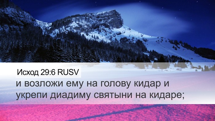 Исход 29:6 RUSV Bible Verse Image