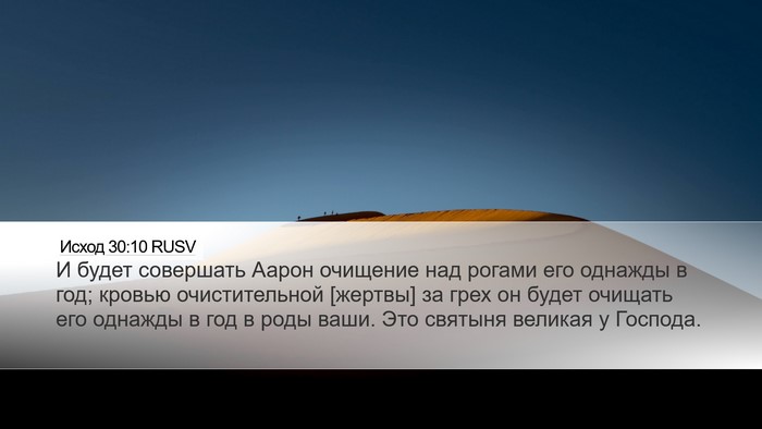 Исход 30:10 RUSV Bible Verse Image