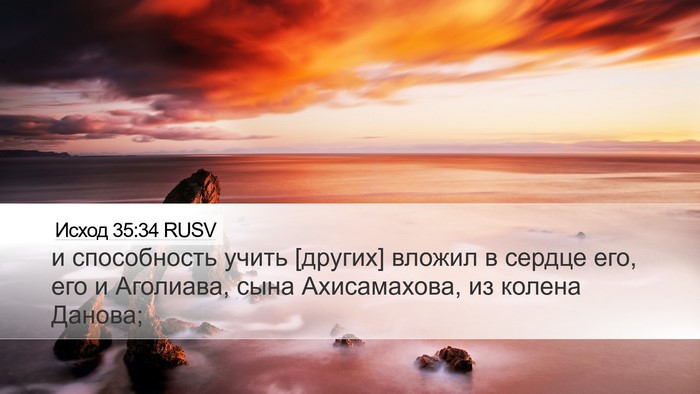 Исход 35:34 RUSV Bible Verse Image