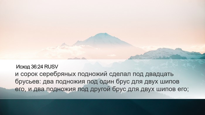 Исход 36:24 RUSV Bible Verse Image