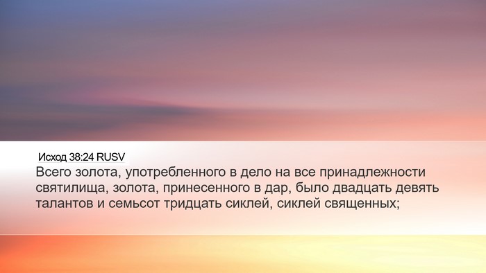 Исход 38:24 RUSV Bible Verse Image