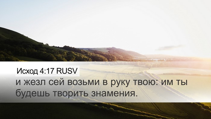 Исход 4:17 RUSV Bible Verse Image