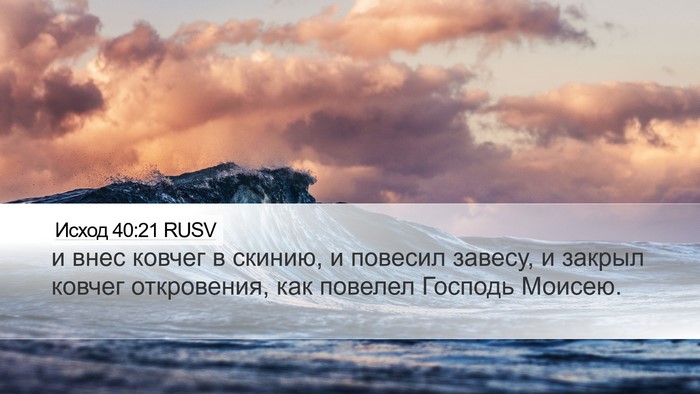 Исход 40:21 RUSV Bible Verse Image