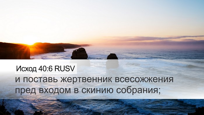 Исход 40:6 RUSV Bible Verse Image