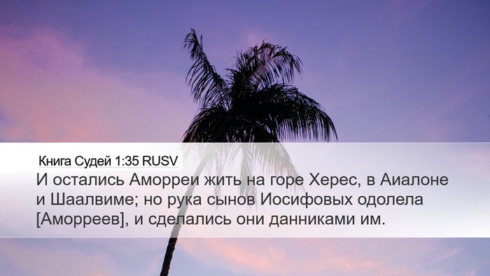 Книга Судей 1:35 RUSV Bible Verse Image