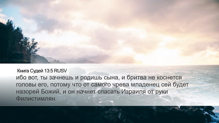 Книга Судей 13:5 RUSV Bible Verse Image