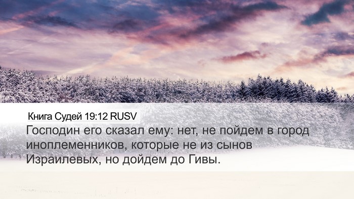 Книга Судей 19:12 RUSV Bible Verse Image