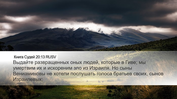 Книга Судей 20:13 RUSV Bible Verse Image