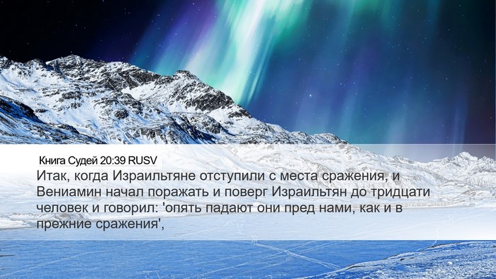 Книга Судей 20:39 RUSV Bible Verse Image