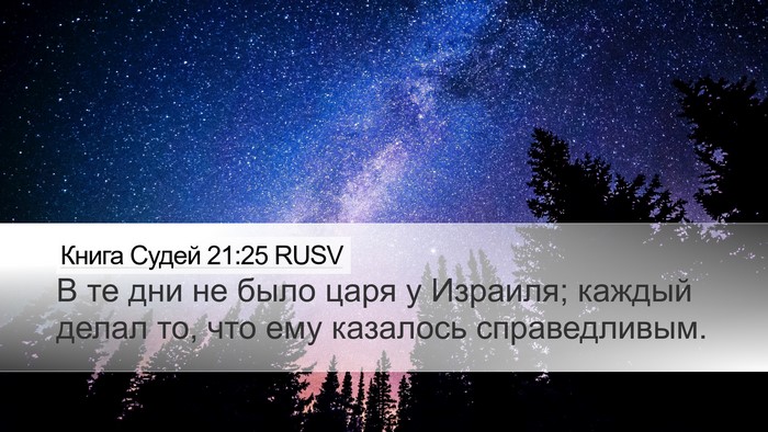 Книга Судей 21:25 RUSV Bible Verse Image