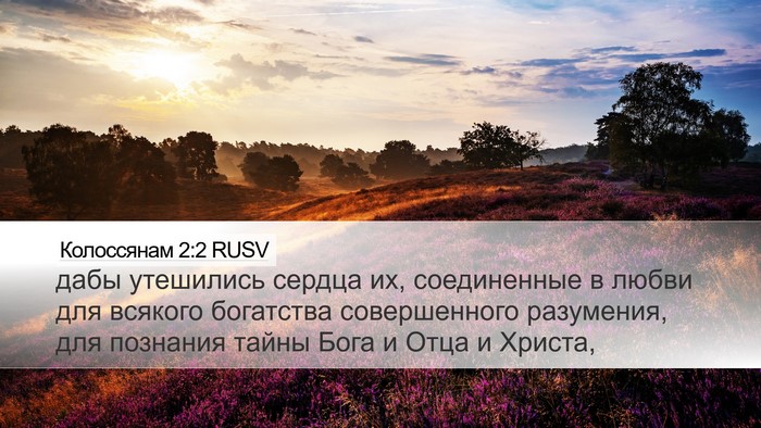 Колоссянам 2:2 RUSV Bible Verse Image