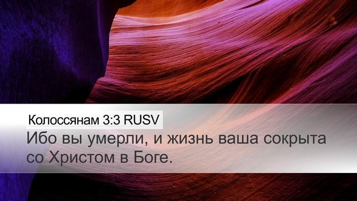 Колоссянам 3:3 RUSV Bible Verse Image
