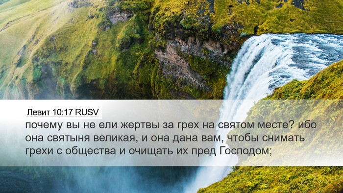Левит 10:17 RUSV Bible Verse Image