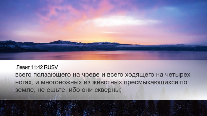 Левит 11:42 RUSV Bible Verse Image