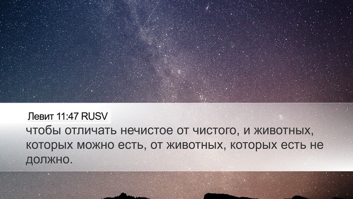 Левит 11:47 RUSV Bible Verse Image