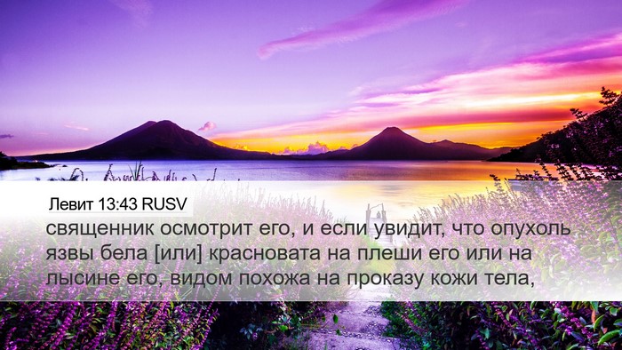 Левит 13:43 RUSV Bible Verse Image