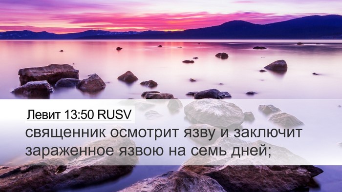 Левит 13:50 RUSV Bible Verse Image