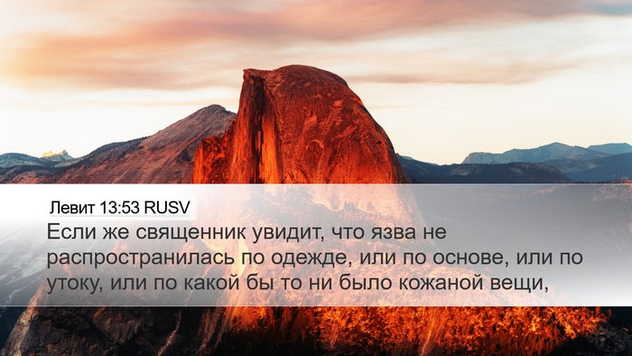 Левит 13:53 RUSV Desktop Wallpaper - Если же священник увидит, - Desktop Bible Verse Wallpaper