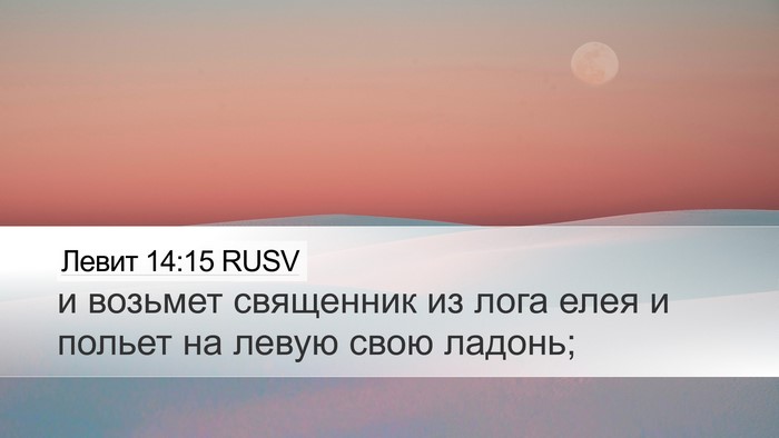 Левит 14:15 RUSV Bible Verse Image