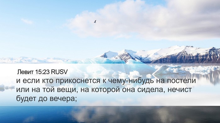 Левит 15:23 RUSV Desktop Wallpaper - и если кто прикоснется к - Desktop Bible Verse Wallpaper