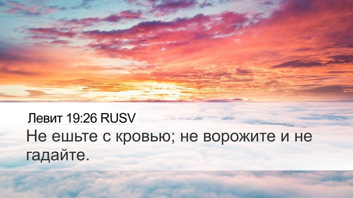Левит 19:26 RUSV Bible Verse Image