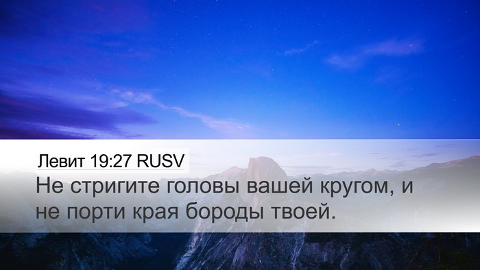 Левит 19:27 RUSV Bible Verse Image