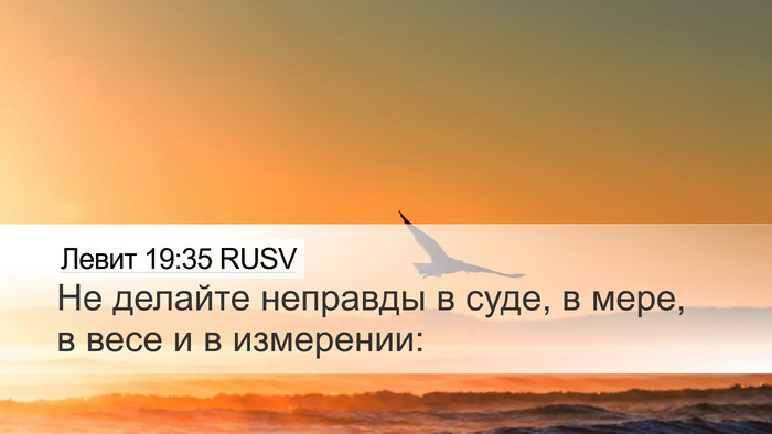 Левит 19:35 RUSV Bible Verse Image