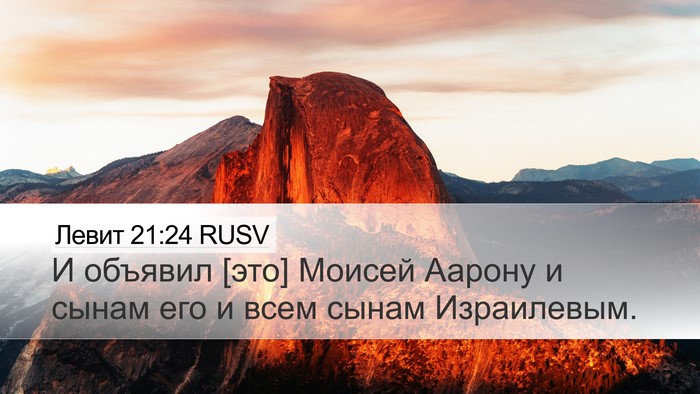 Левит 21:24 RUSV Desktop Wallpaper - И объявил [это] Моисей - Desktop Bible Verse Wallpaper