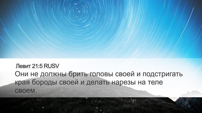 Левит 21:5 RUSV Bible Verse Image