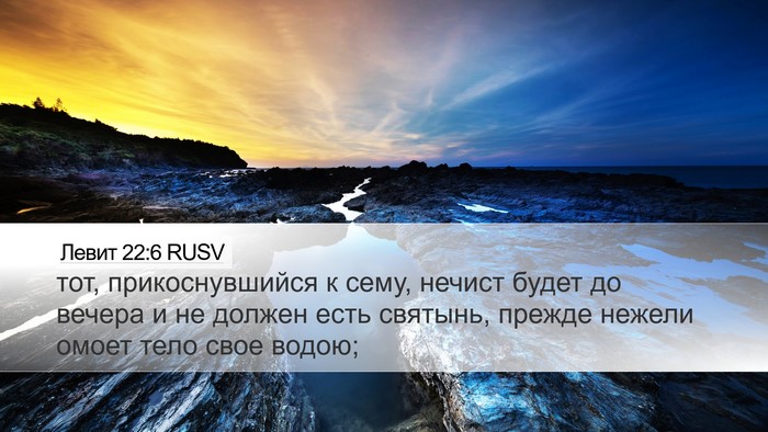 Левит 22:6 RUSV Desktop Wallpaper - тот, прикоснувшийся к сему, - Desktop Bible Verse Wallpaper